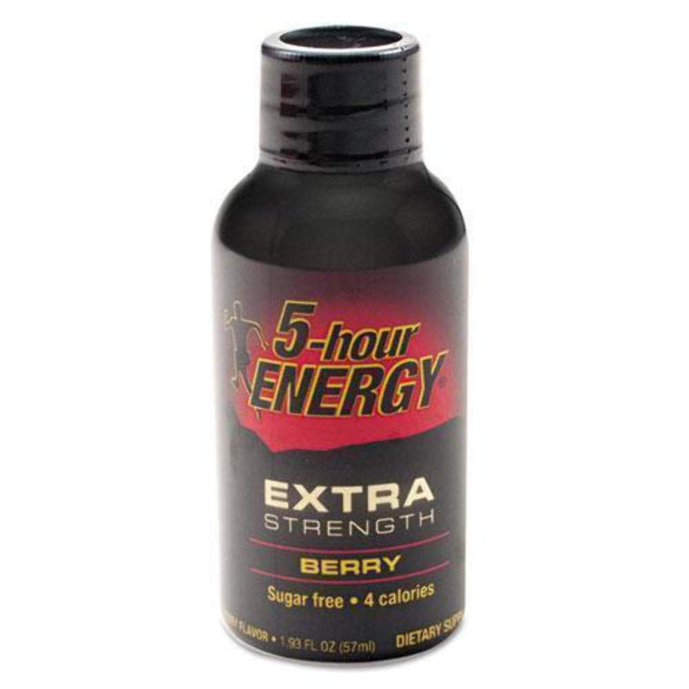 Living Essentials 5-Hour Energy, Extra Strength, Berry, Box Of 12