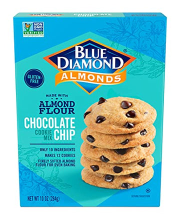 Blue Diamond Almonds Flour Gluten-Free Baking Mix, Chocolate Chip Cookie, Multicolor, 10 Oz