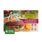 Amys Frozen Meals, Vegan and Dairy Free Veggie Burger, USDA Organic, 10 oz. (4 Pack)
