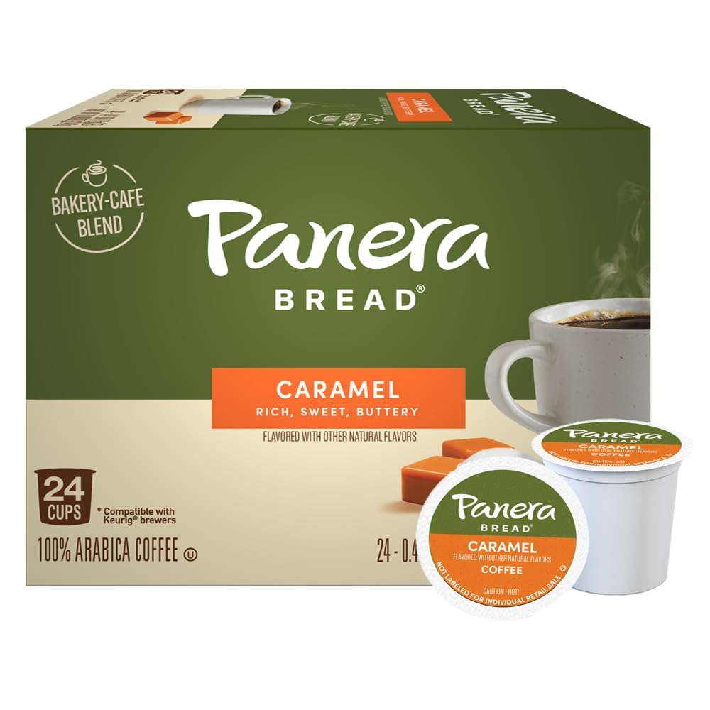 Panera Bread Caramel Light Roast Coffee, Single Serve 96 Count Pods (4 Packs Of 24)