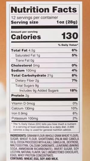 Benton Mini Bear Chocolate Grahams Snack Pack Animal Cracker Cookies, On The Go, 12 Pouches, 1 Oz Per Box, School Friendly, Nut