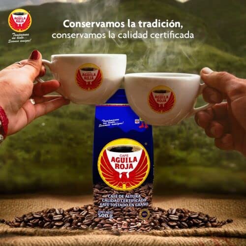 Aguila Roja Cafe Aguila Roja Coffee 500g 3 Pack - 17.64 Ounce Total, Rich Flavor, Ideal for Coffee Lovers