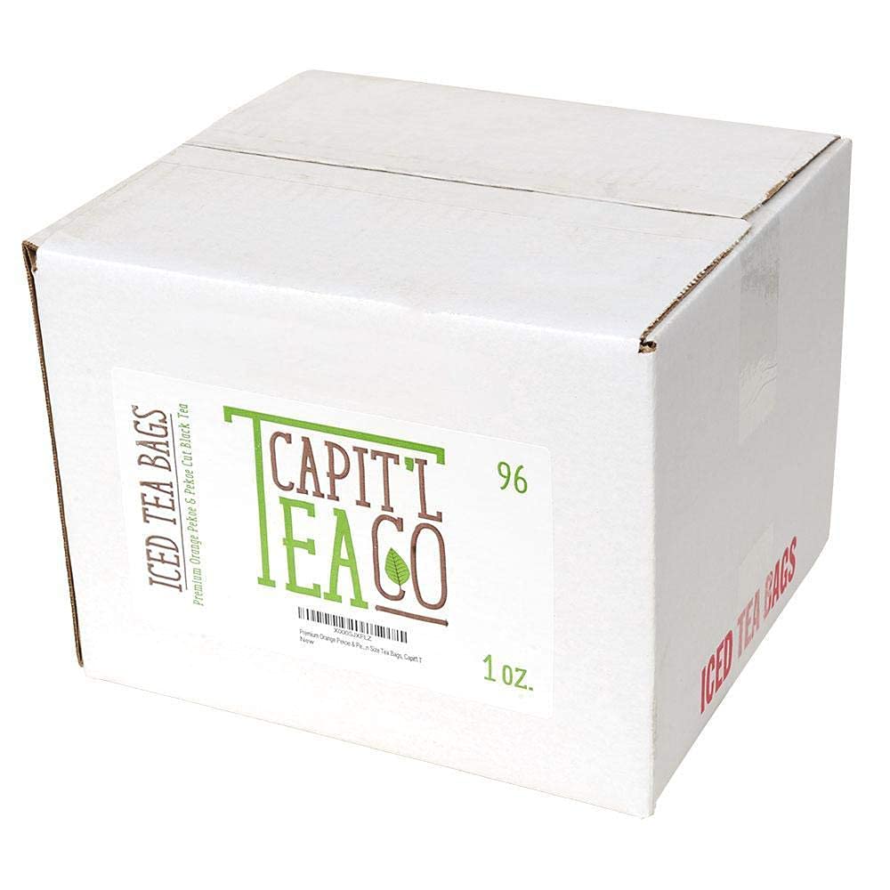 Premium Orange Pekoe & Pekoe Cut Black Tea, Gallon Size Tea Bags, Capit'L T (96 Count)