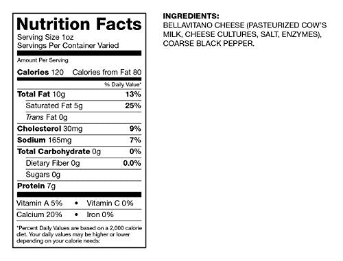 SARTORI RESERVE Bellavitano Black Pepper, 5.3 Ounce