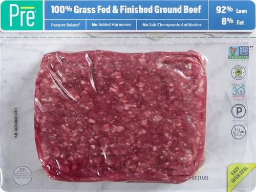 Pre, Ground Beef 92% Lean/8% Fat, Grass-Fed, Pasture-Raised, 1 lb