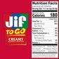 Jif To Go Creamy Peanut Butter, 1.1 Ounce (8 Pack)