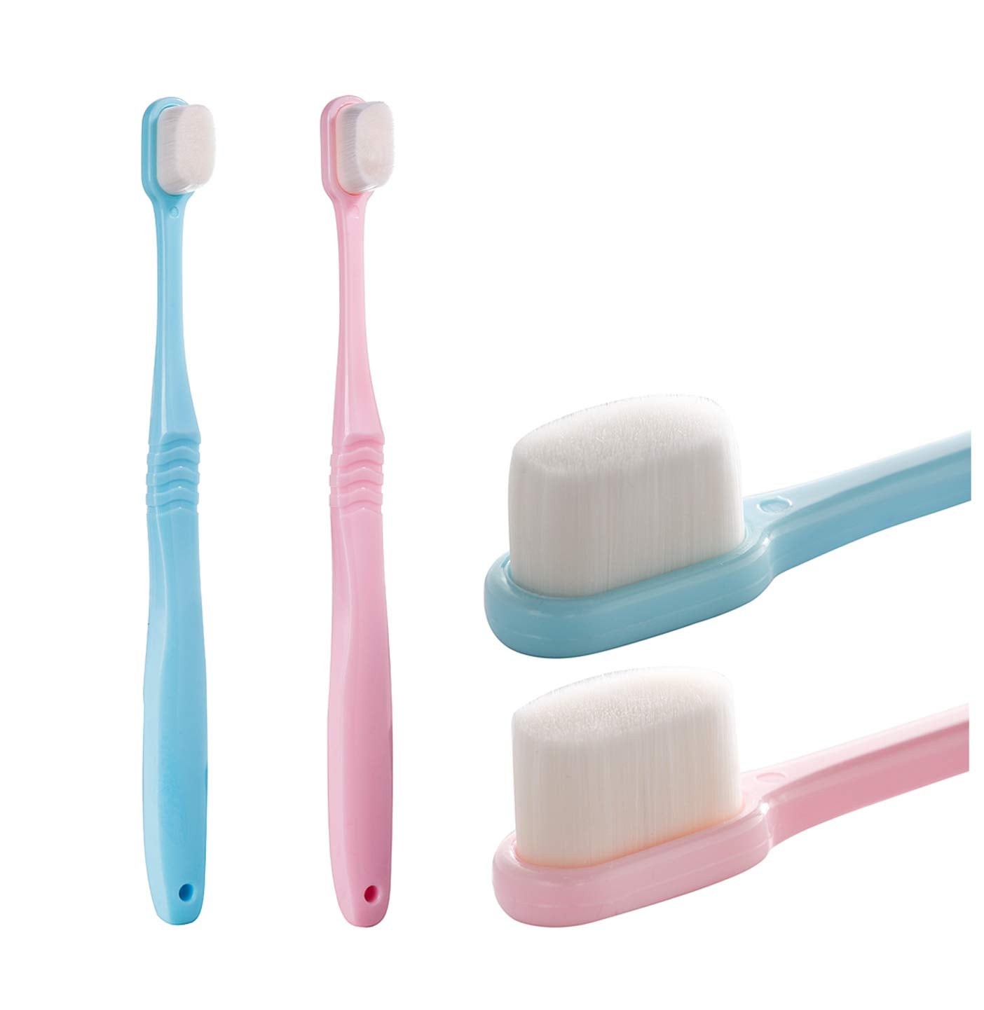 Di Qiu Ren Extra Soft Toothbrush For Sensitive Gums, Manual Toothbrush With 8 Tubes Of 10000 Soft Floss Bristle For Gum Care, Pr
