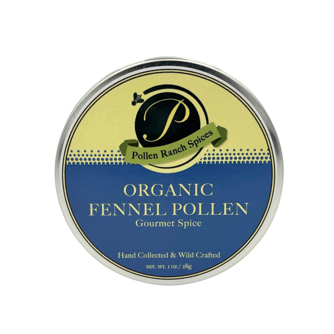 Pollen Ranch'S Organic Fennel Pollen - Premium Quality Fennel Flowers And Powder For Cooking, 100% Organic Fennel For Flavorful Dishes - 1 Oz. Tin