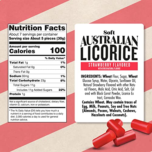 Darrell Lea Red Australian Liquorice 7 Oz
