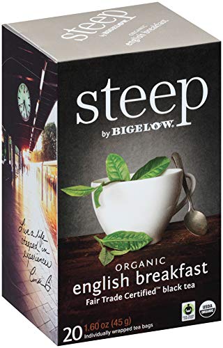 Bigelow Tea Organic English Breakfast Tea, Fair Trade, Gluten-Free, 20 Count Box (Pack of 3)