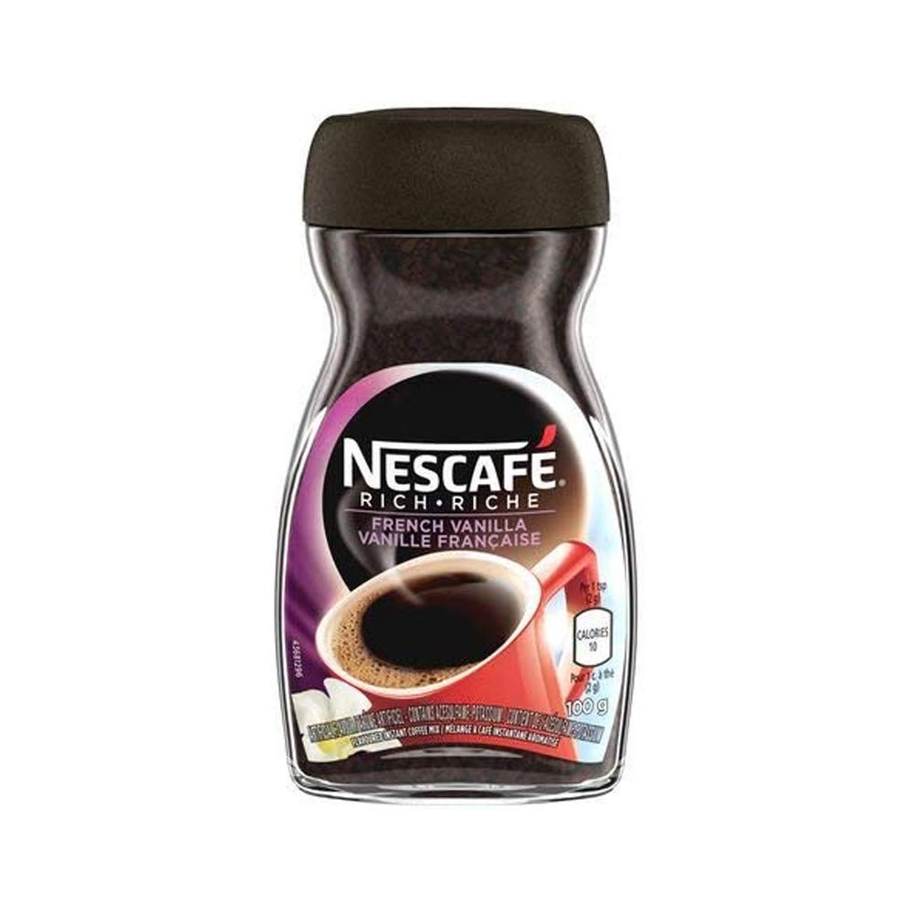 NESCAFÉ Rich Instant Coffee Variety Bundle, Hazelnut & French Vanilla, 3.53 oz (Pack of 2)