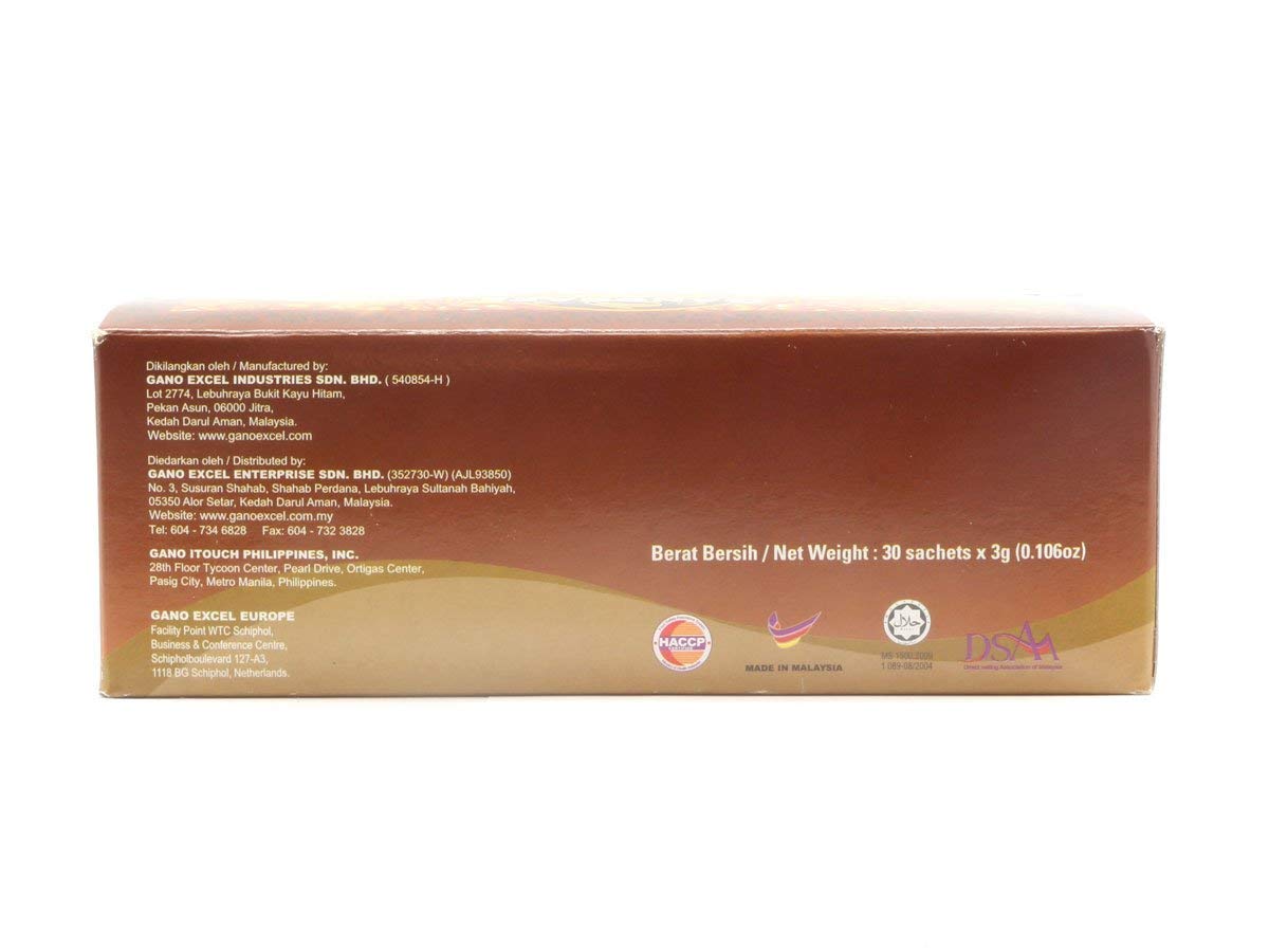 Gano Excel Medium Roast Ganocafe Classic Ganoderma Coffee 90 Sachets (Pack Of 3)