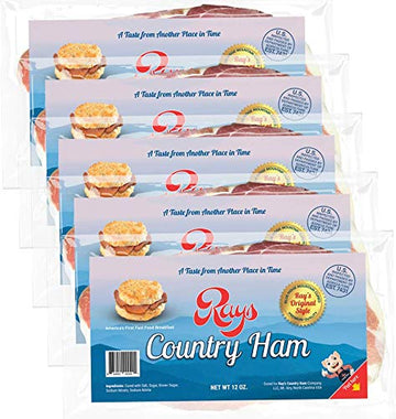 Rays Country Ham | 3 3/4 Lb. / 5-12 Oz. Pack | The Real Thing | Authentic Southern Blue Ridge Mountain Cured | Each Pack Has Two