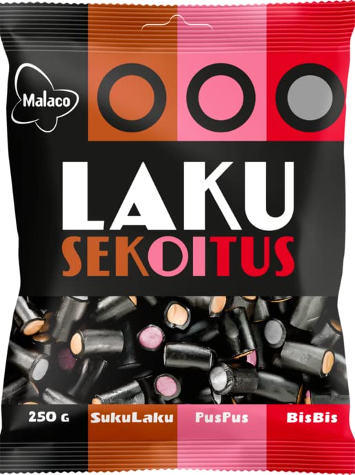 Cloetta Malaco LACQUER MIXTURE Liquorice 1 Pack of 250g 8.8oz