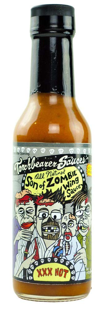 TorchBearer Sauces Son of Zombie Wing Sauce, XXX Hot, All Natural, 5 Fl Oz, Made in USA