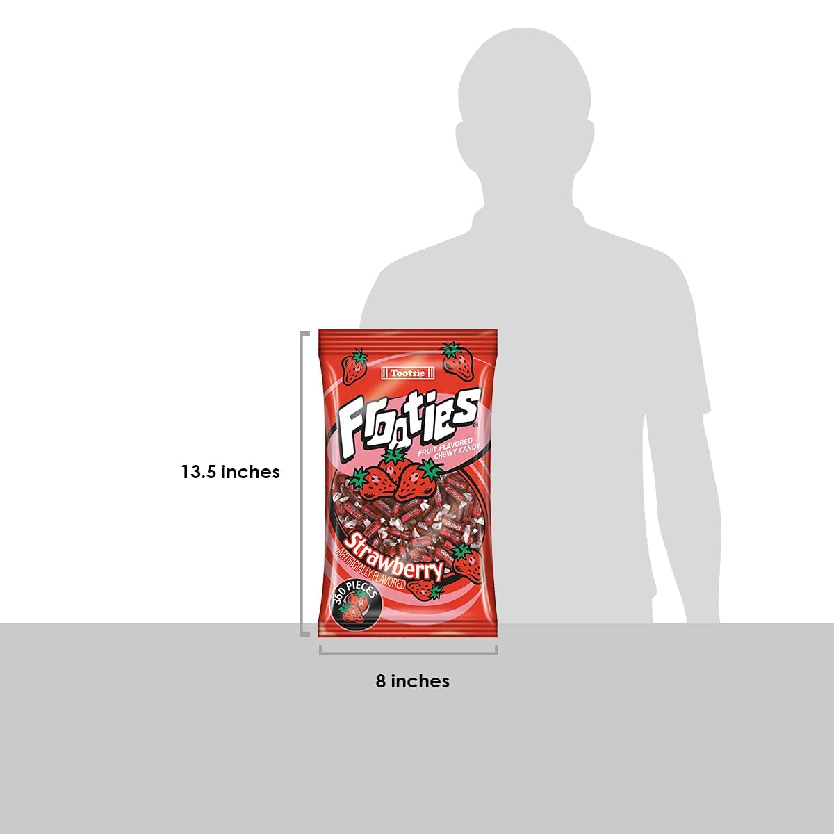 Tootsie Roll Strawberry Frooties - 360 Pack,38.8Oz
