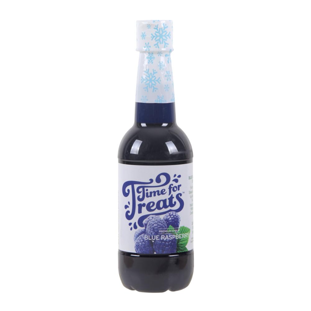 TIME FOR   Flavored Syrup for Snow Cones & Sodas, 16.9 Fl Oz, Blue Raspberry, Plastic Bottle, Model VKP1191
