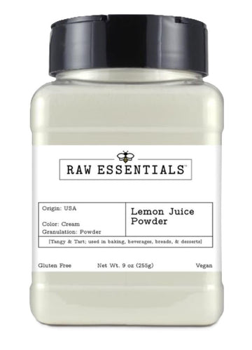 Raw Essentials Lemon Juice Powder - Tangy Citrus Flavor in Convenient Powdered Form for Cooking, Baking, Seasoning, Beverages, a