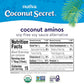 Coconut Secret Coconut Aminos - 8 Fl Oz (Pack of 2) - Low Sodium Soy Sauce Alternative, Low-Glycemic - Organic, Vegan, Non-GMO,