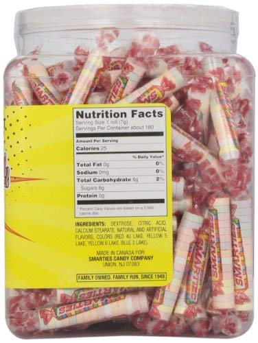 Smarties Candy Rolls, 46 Ounce, 180 Count, Orange, Pack of 1
