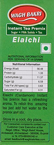 Wagh Bakri Elaichi Instant Chai Tea Premix Powder, 140 Gm
