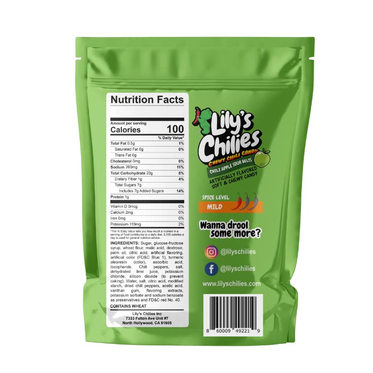 Lilys Chilies, Sour and Chili Chewy Candy (Chili Apple Belts)
