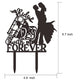 Motorcycle Wedding Cake Topper, Ride With Me Forever Cake Topper, Bride And Groom With Motorcycle Cake Topper For Wedding/Annive