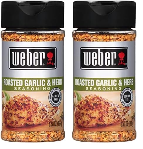 Weber Roasted Garlic & Herb Seasoning, 5.5 Ounce Shaker (Pack Of 2)