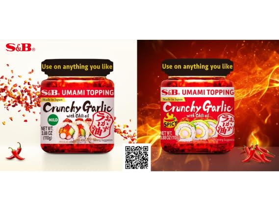 S&B Umami Topping Garlic Spicy  3.88 Oz