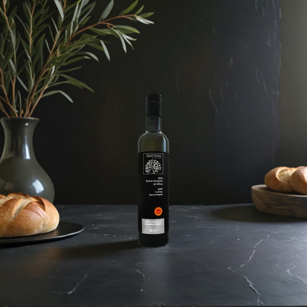 DellOrto Extra Virgin Olive Oil, Cold Pressed, PDO, 500ml (16.9 fl oz), Artisan Crafted, Campania, NYIOOC Gold 2025