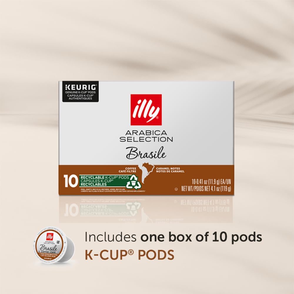 Illy Caffe Coffee - K-cup Braz Arabica Select - Case of 6 - 4.103 OZ (6x10 CT)