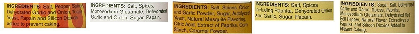 5 Pack Everglades Seasoning Sampler Cactus Dust Heat Fish & Chicken Rub 6 Oz Bottles 8 Oz All Purpose