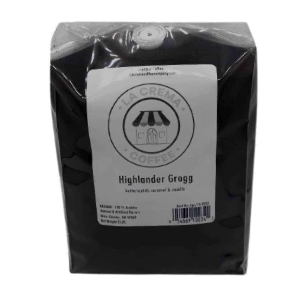 La Crema Coffee Highlander Grogg 2-Pound Package | Top Notch Quality Coffee | Allergen Free | Gluten Free | Sugar Free | Always