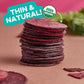 Good Chips Beet & Yacon - Crispy, Baked, No Oil, No Added Salt - Organic, High Fiber, Prebiotic Superfood - Healthy, Vegan Snack