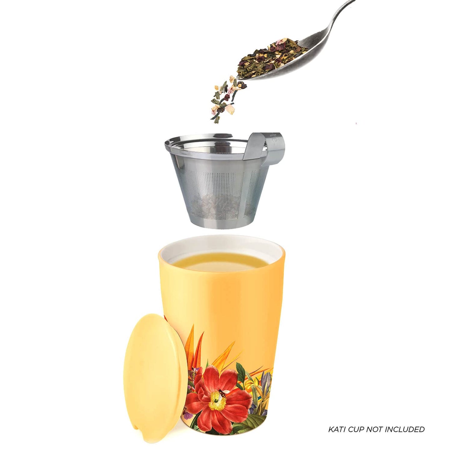 Tea Forte Mango Citron Organic Herbal Tea With Mango And Hibiscus, Makes 35-50 Cups, 3.88 Ounce Loose Leaf Tea Canister