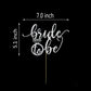 Aminjie Bride To Be Cake Topper For Bridal Shower/Wedding Shower/Engagement/Bachelorette/Hen Party Decorations, Double Sided Sil