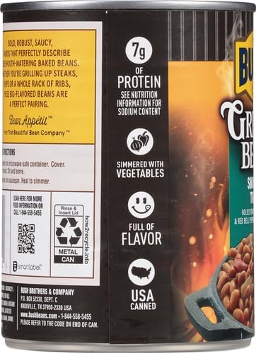 Bush'S Best Grillin' Beans, Smokehouse Tradition, 22Oz Can (Pack Of 12)