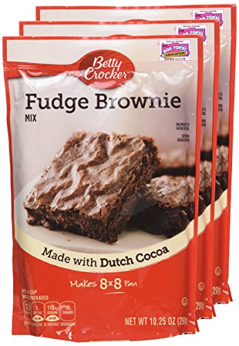 Betty Crocker Fudge Brownie Mix, 10.25 Ounce (Pack of 3)