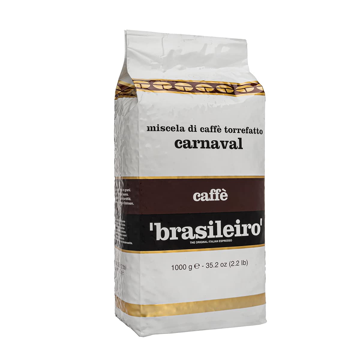 Danesi Caffe Italian Whole Coffee Beans - Espresso Coffee Beans And Medium Roast Whole Bean - Perfect For Espresso Machines, French Press, And Home Brewing - Brasileiro (2.2 Lb)