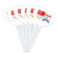 GRAPHICS & MORE Cupcake Picks Set of 6 - Heart Love Design - Acrylic - Rensselaer Polytechnic Institute
