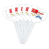 GRAPHICS & MORE Cupcake Picks Set of 6 - Heart Love Design - Acrylic - Rensselaer Polytechnic Institute
