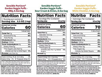 Sensible Portions Garden Veggie Puffs Variety Pack, 0.5 Ounce (Pack Of 36)