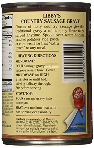 Libbys Country Sausage Gravy, 15 Ounce (Pack of 3)