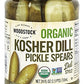 Woodstock Organic Pickles - Kosher Dill - Spears - Case Of 6 - 24 Oz.