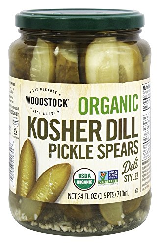 Woodstock Organic Pickles - Kosher Dill - Spears - Case Of 6 - 24 Oz.