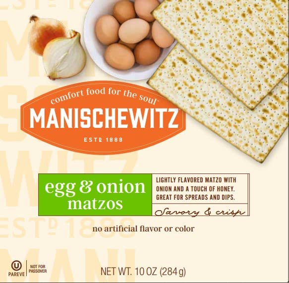 Manischewitz Matzos, Egg & Onion, 10 Oz