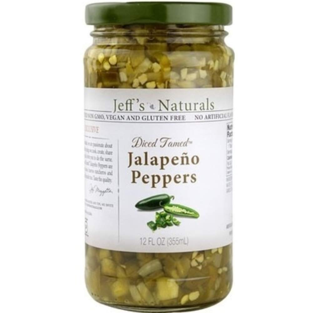 Jeffs Natural Diced Tamed Jalapeno Peppers 12 Fluid Ounce -- 6 Per Case.6