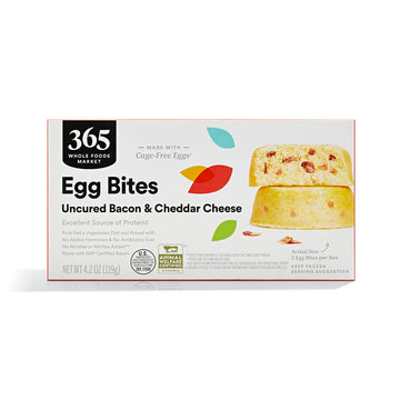 365 by Whole Foods Market Uncured Bacon & Cheddar Egg Bites, 4.2 OZ