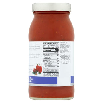 DeLallo Pomodoro Fresco Marinara Pasta Sauce, 25.25oz Jar, 6-Pack