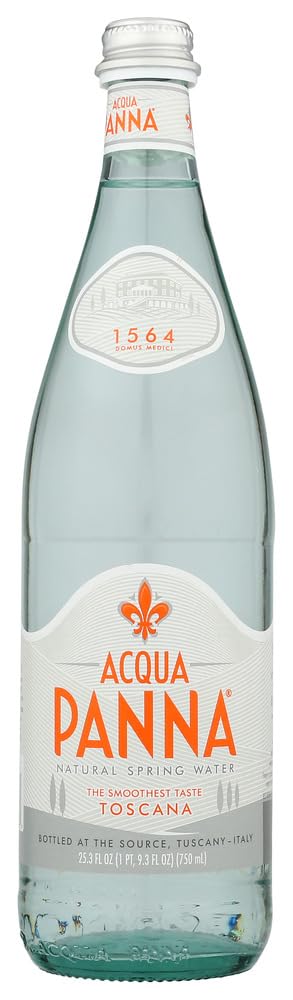 Acqua Panna Still Natural Spring Water in a Glass Bottle of 750ml/25.36 Fl.oz -Case of 15